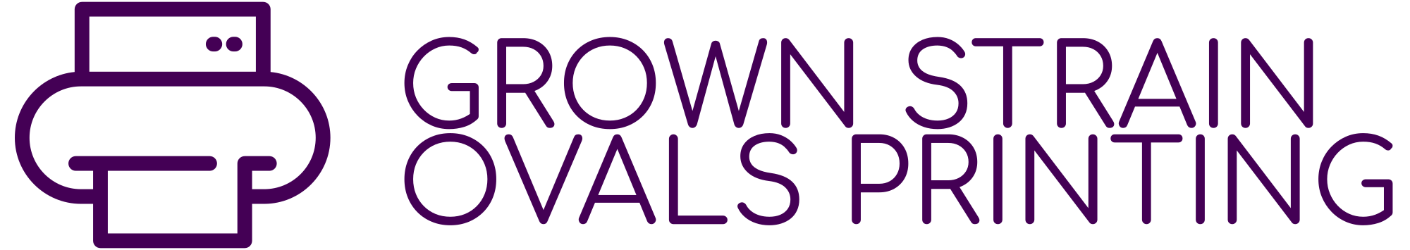 grown strain ovals printing logo